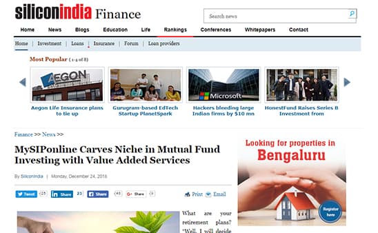 SiliconIndia Published a Report on the Latest Value-Added Services of MySIPonline