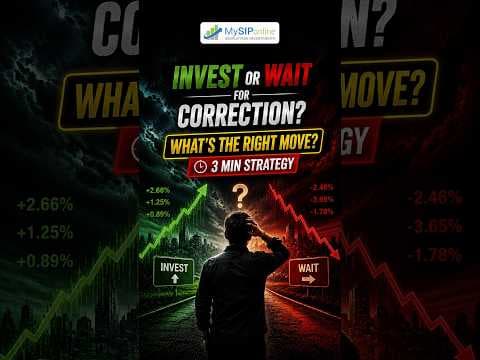 YouTube video about Mutual Fund Investment Strategy During a Market Correction | SIP or Wait?
