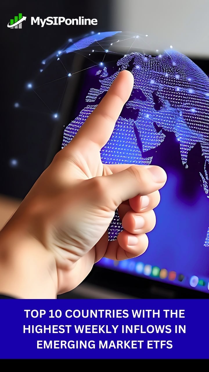 Top 10 countries with the highest weekly inflows in emerging market ETFs